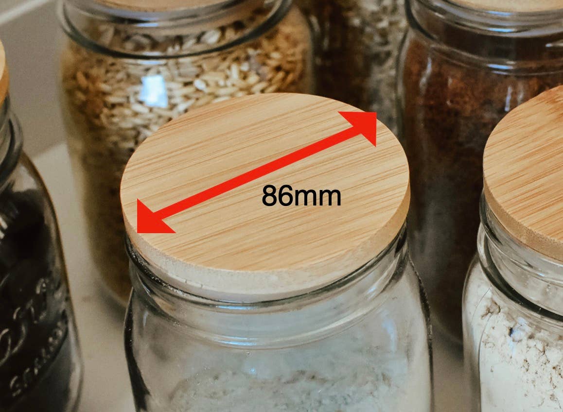 Bamboo Jar Lid Wide Mouth - ***Jars not included