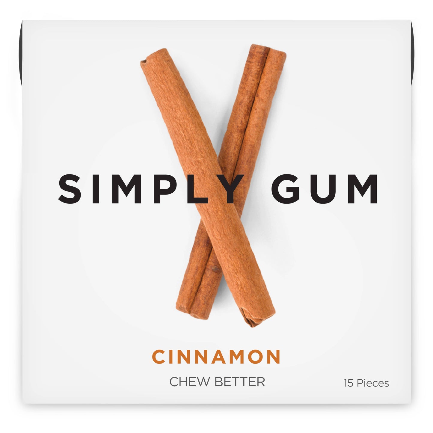Cinnamon Chewing Gum - Natural + Plastic-Free | 12 Pack