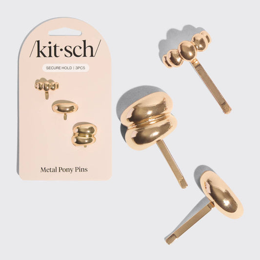 Gold Metal Pony Pins 3 pc Set