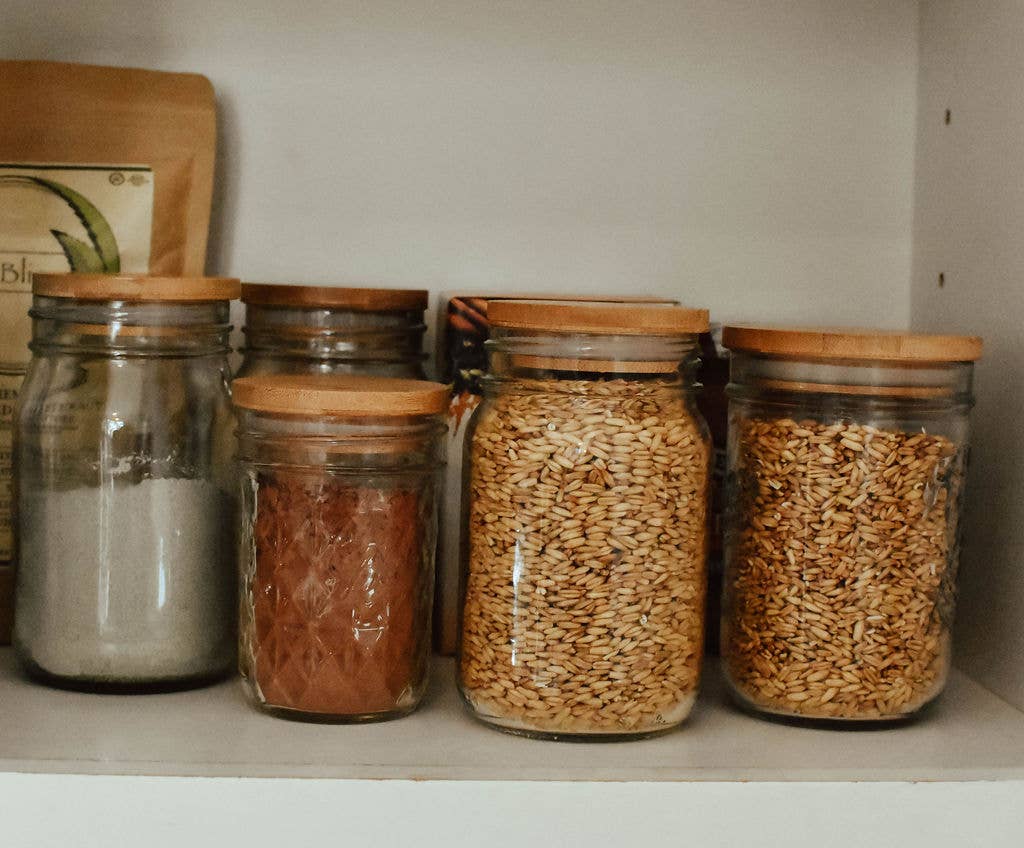 Bamboo Jar Lid Wide Mouth - ***Jars not included