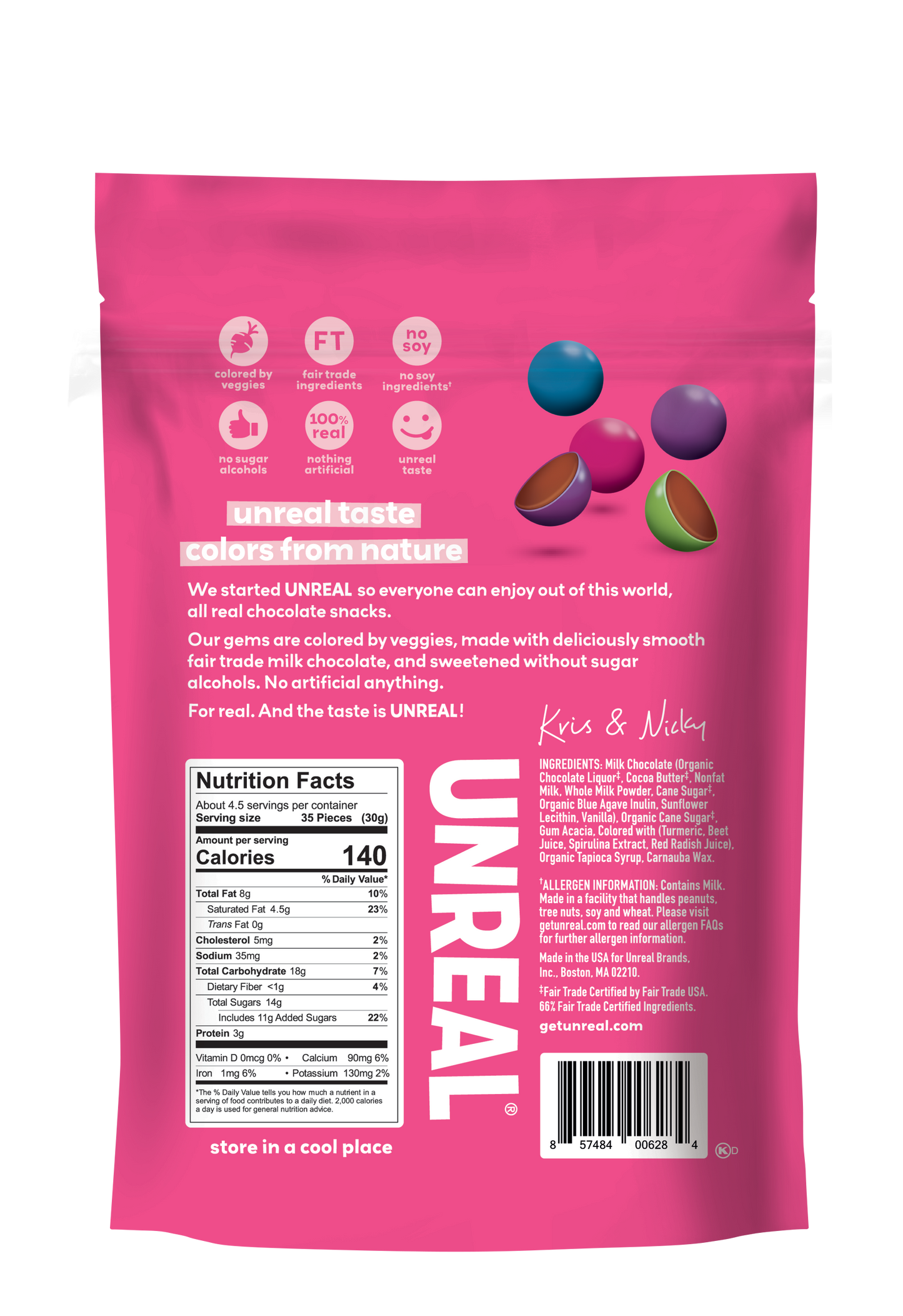Milk Chocolate Gems - 6 Bag Case