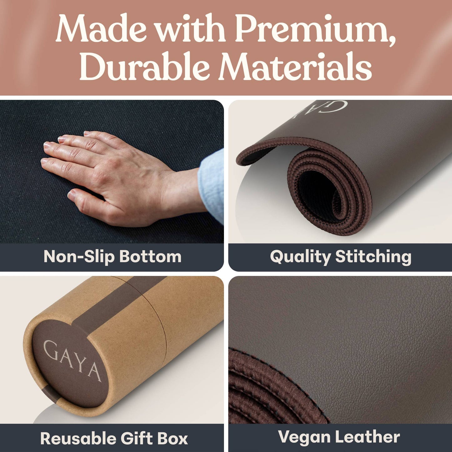 Brown Sleep Improving High-Quality Durable Grounding Mat: Brown