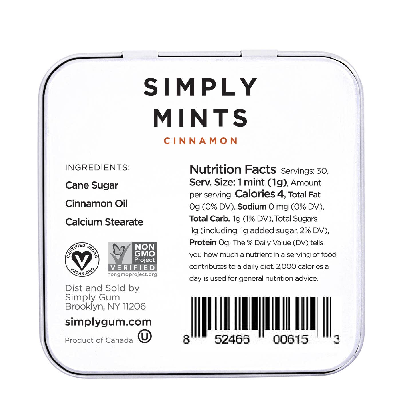 Simply Mints - Cinnamon | Pack of Six