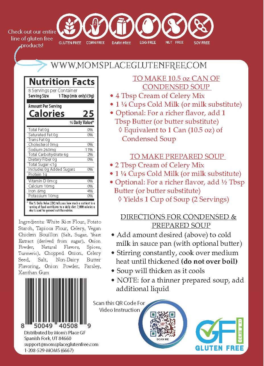 Gluten-Free Cream of Celery Soup Mix, Dairy-Free