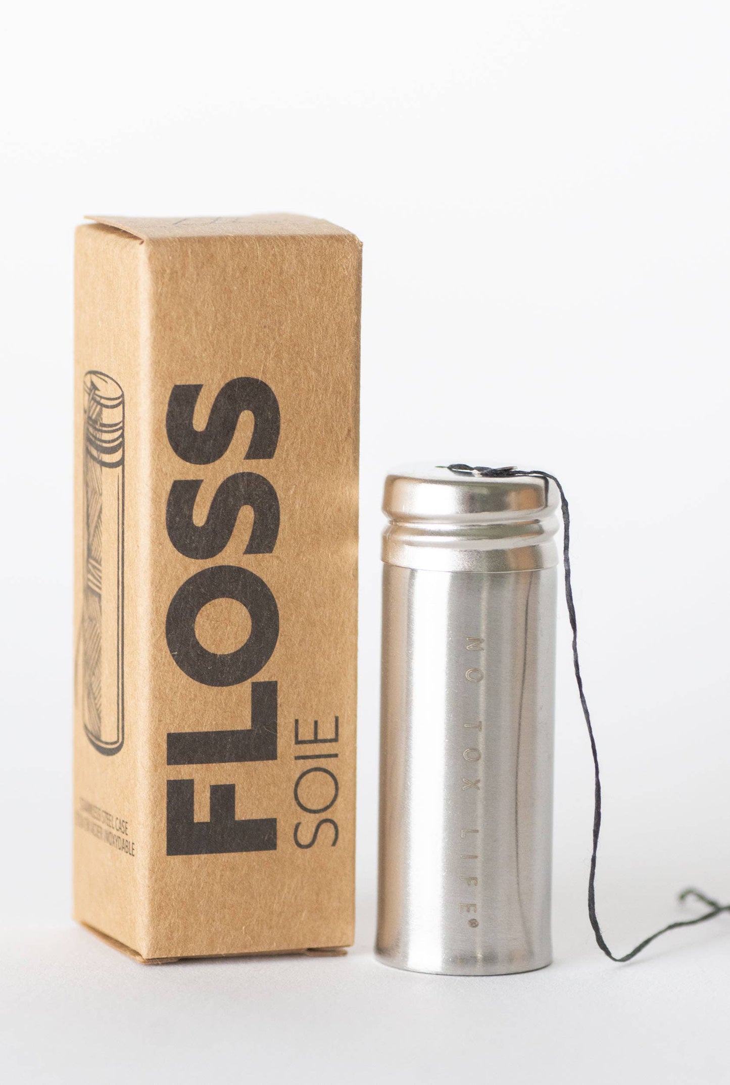 Charcoal Floss - Steel Holder - No Tox Life®