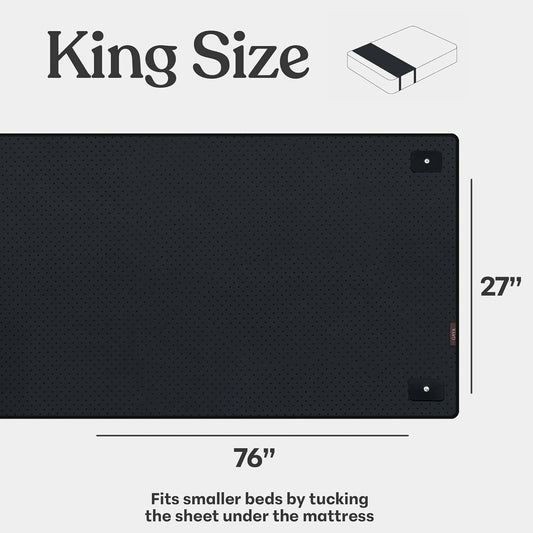 King, Queen, Full Leather Sleep Improving Grounding Mat: King