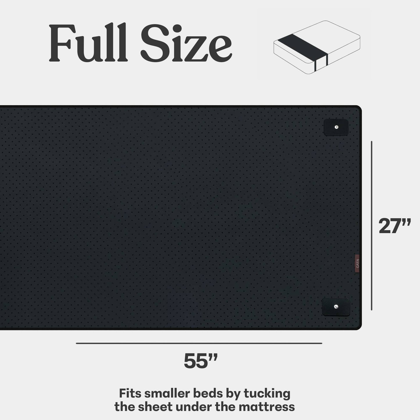 King, Queen, Full Leather Sleep Improving Grounding Mat: King