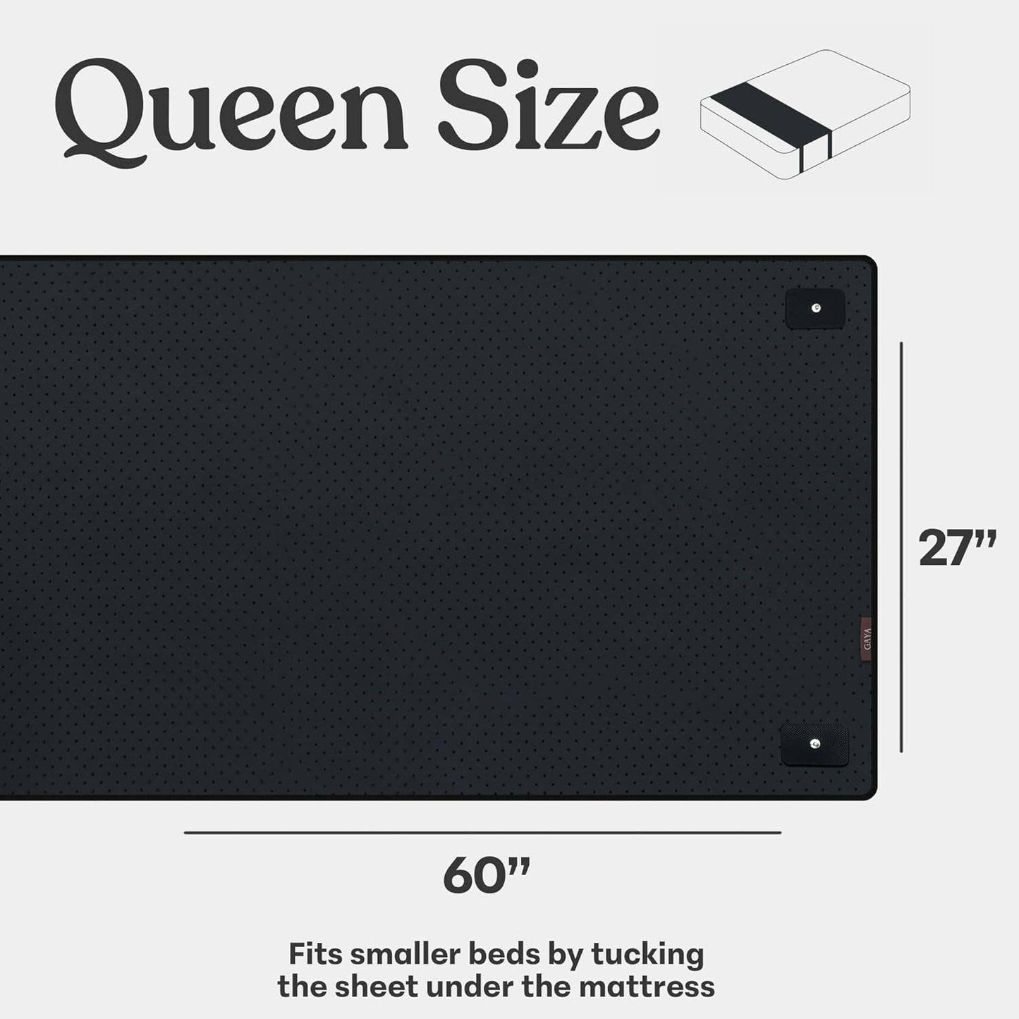 King, Queen, Full Leather Sleep Improving Grounding Mat: King