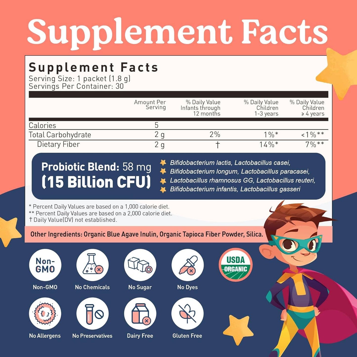 Toddler Probiotics 12 months - 4 Years Organic (Powder)