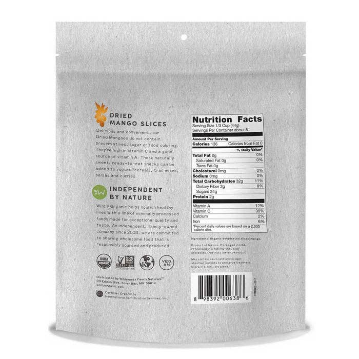Organic Sliced Mango: 8 OZ