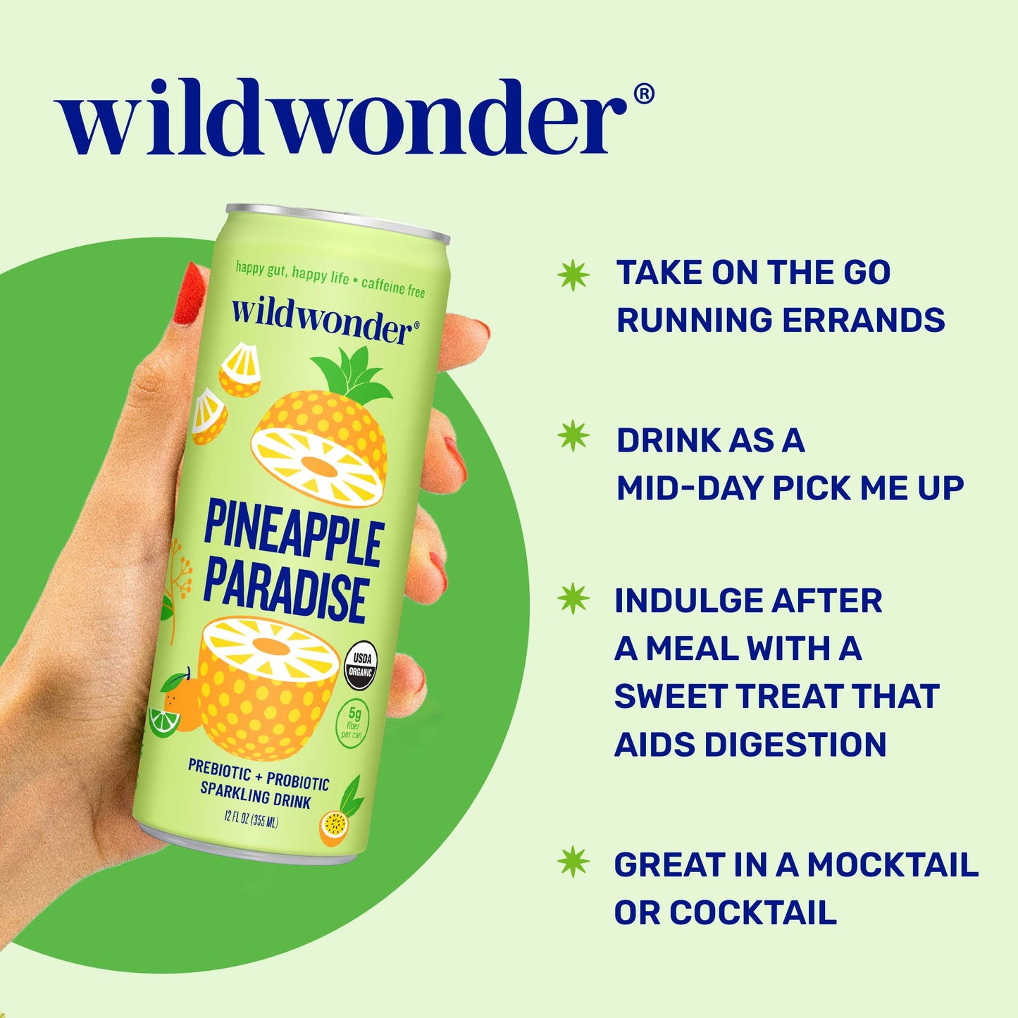 Pineapple Paradise Sparkling Prebiotic + Probiotic Drink