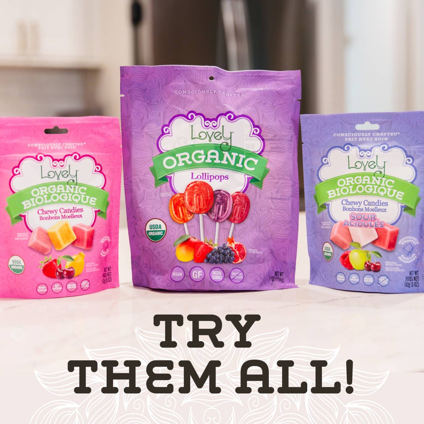 Organic Sour Chewy Candies - Gluten Free Candy, No Dyes