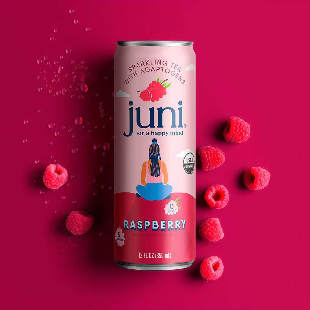 Juni Sparkling Adaptogenic Tea - Raspberry