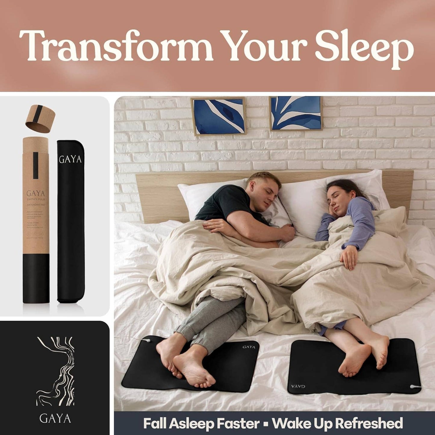 Black Sleep Improving High-Quality Durable Grounding Mat