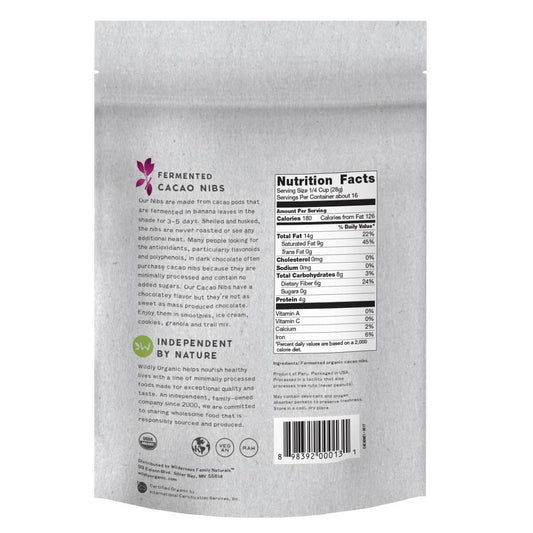 Wildly Fermented Organic Cacao Nibs: 8 OZ