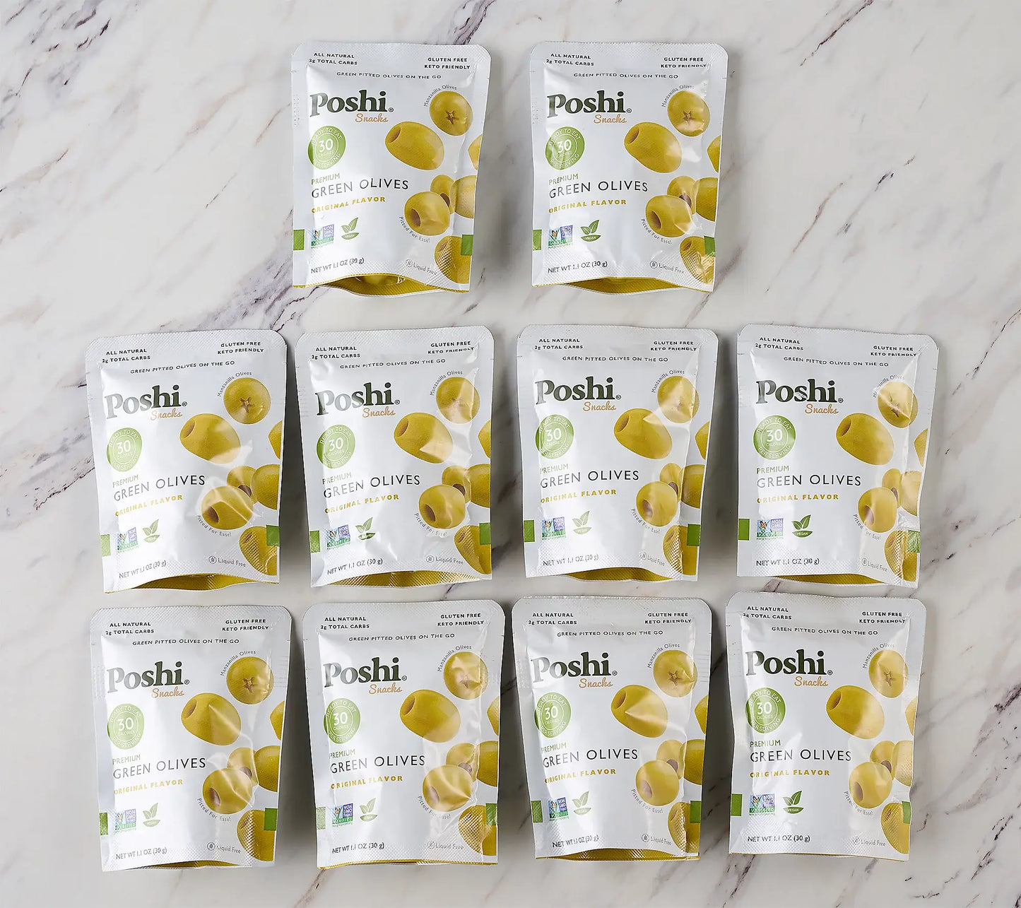 Poshi Olives - Premium Green Olives 1.1oz