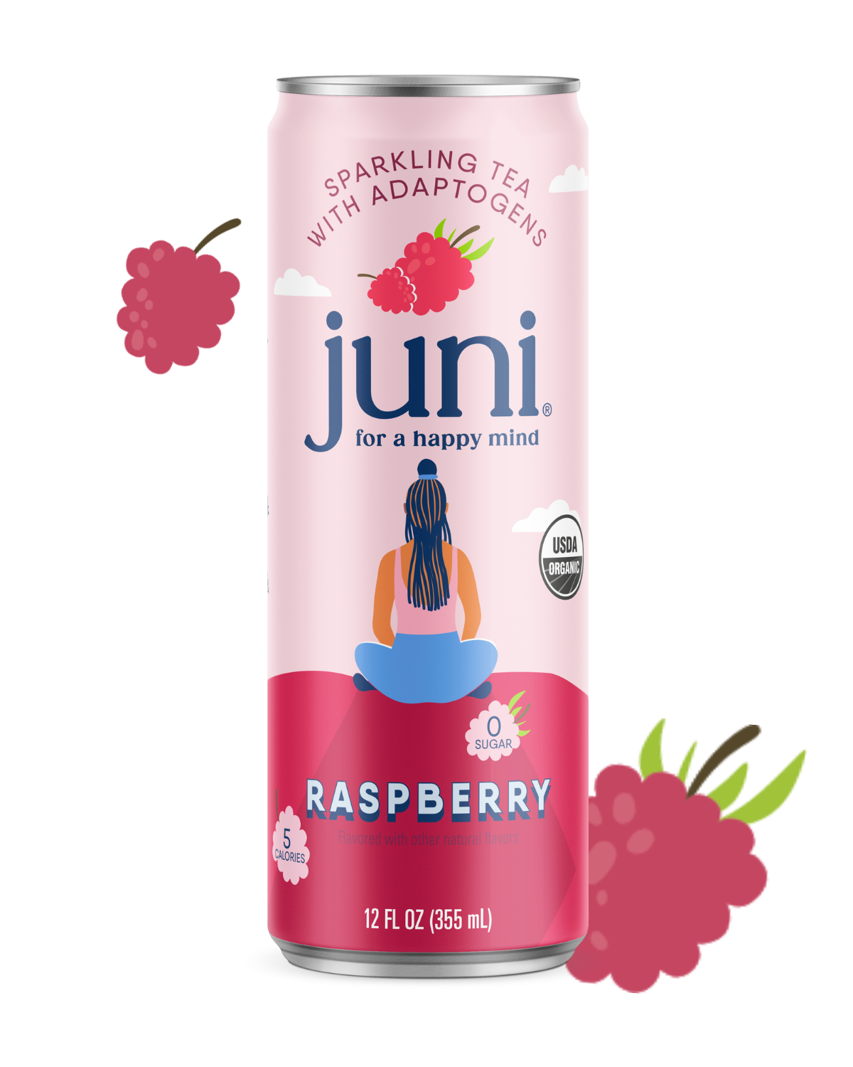 Juni Sparkling Adaptogenic Tea - Raspberry