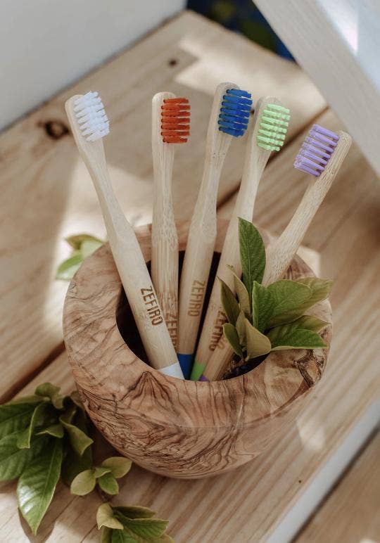 Bamboo Kid's Toothbrush - Red