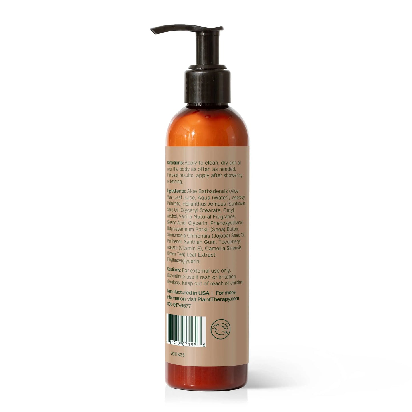 Plant Therapy Vanilla Body Lotion with Aloe and Shea 8 oz