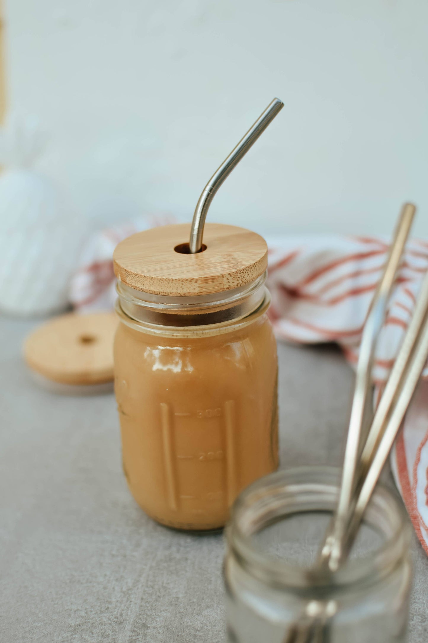 Bamboo Jar Lid Regular Mouth WITH HOLE