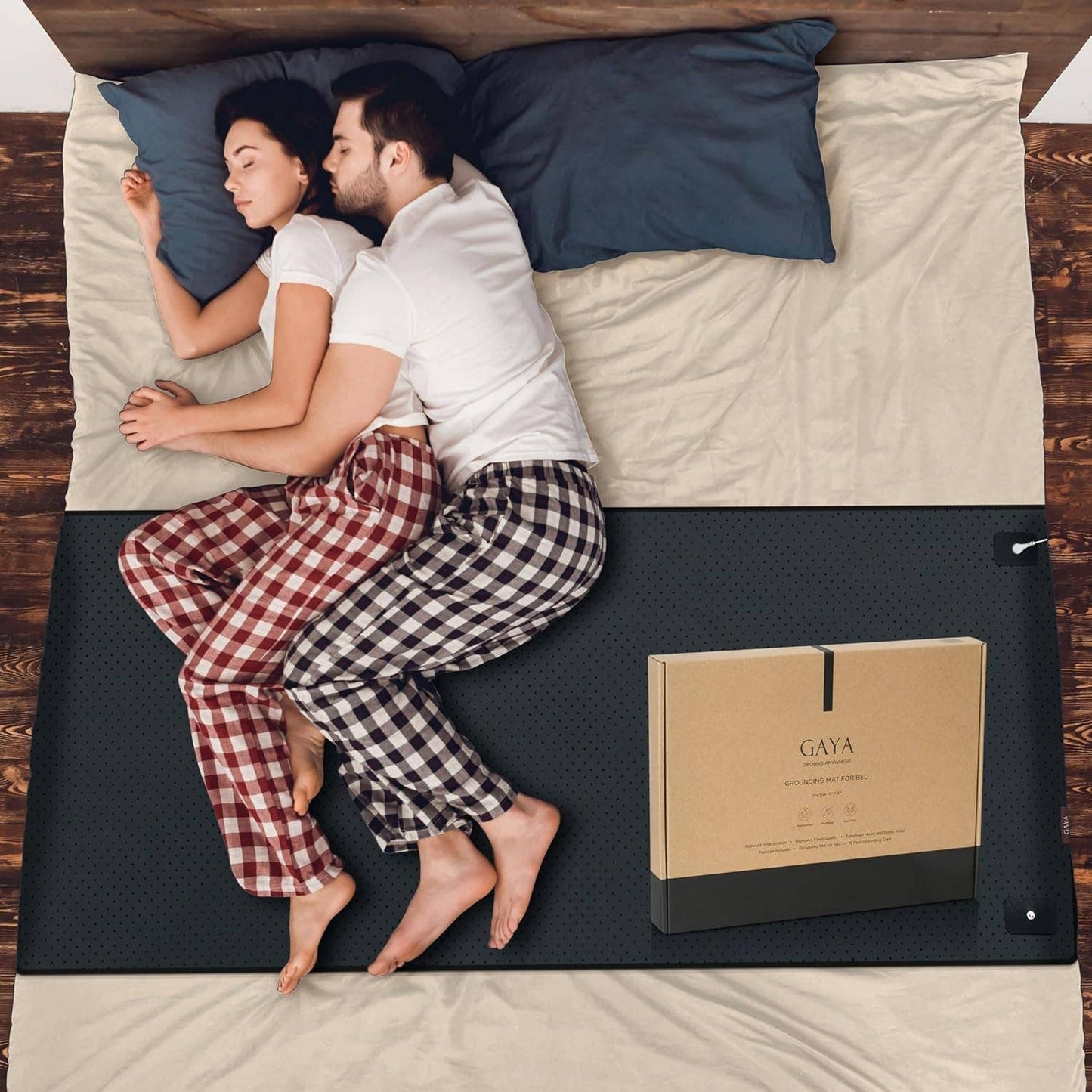 King, Queen, Full Leather Sleep Improving Grounding Mat: King