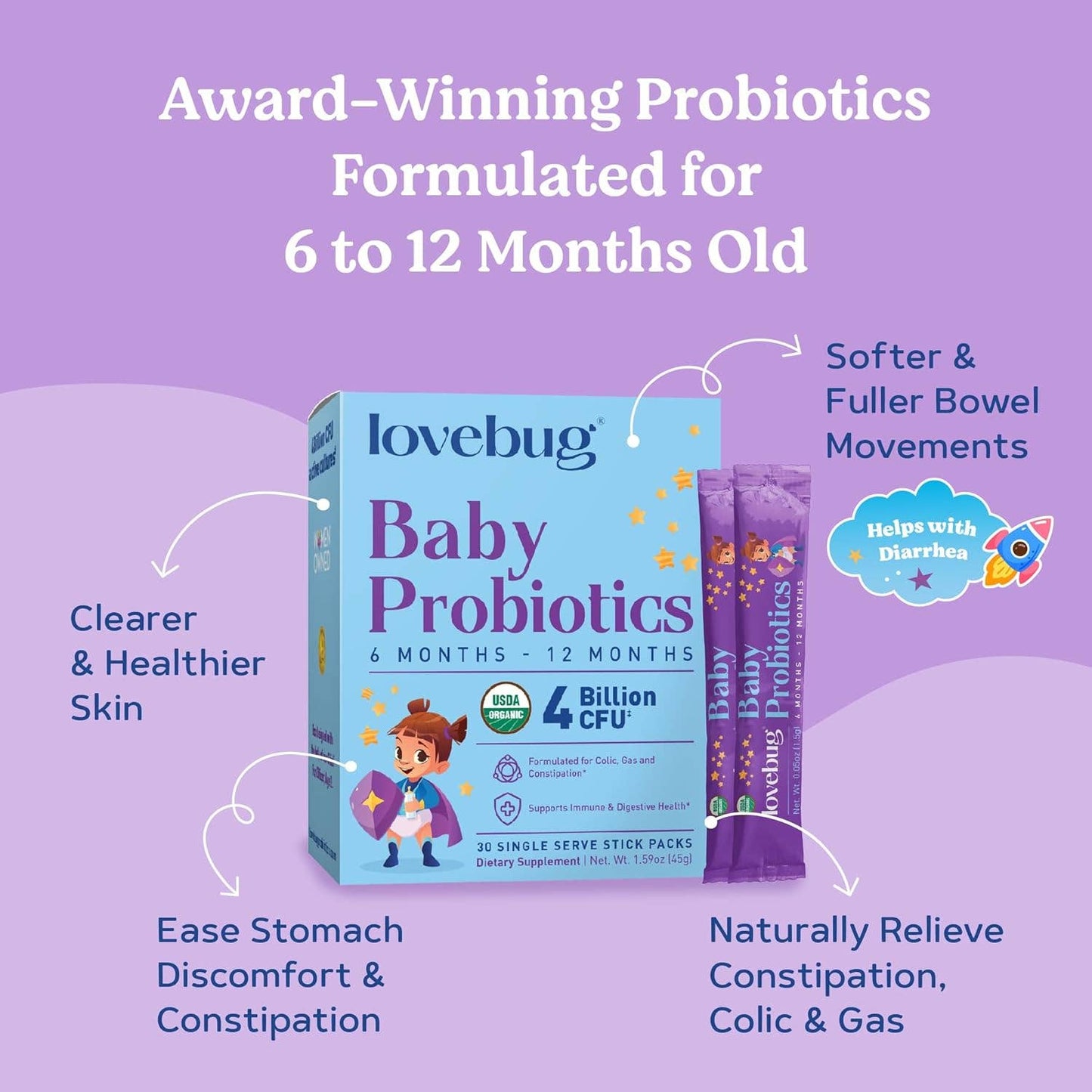 Baby Probiotics 6-12 Months Organic (Powder)