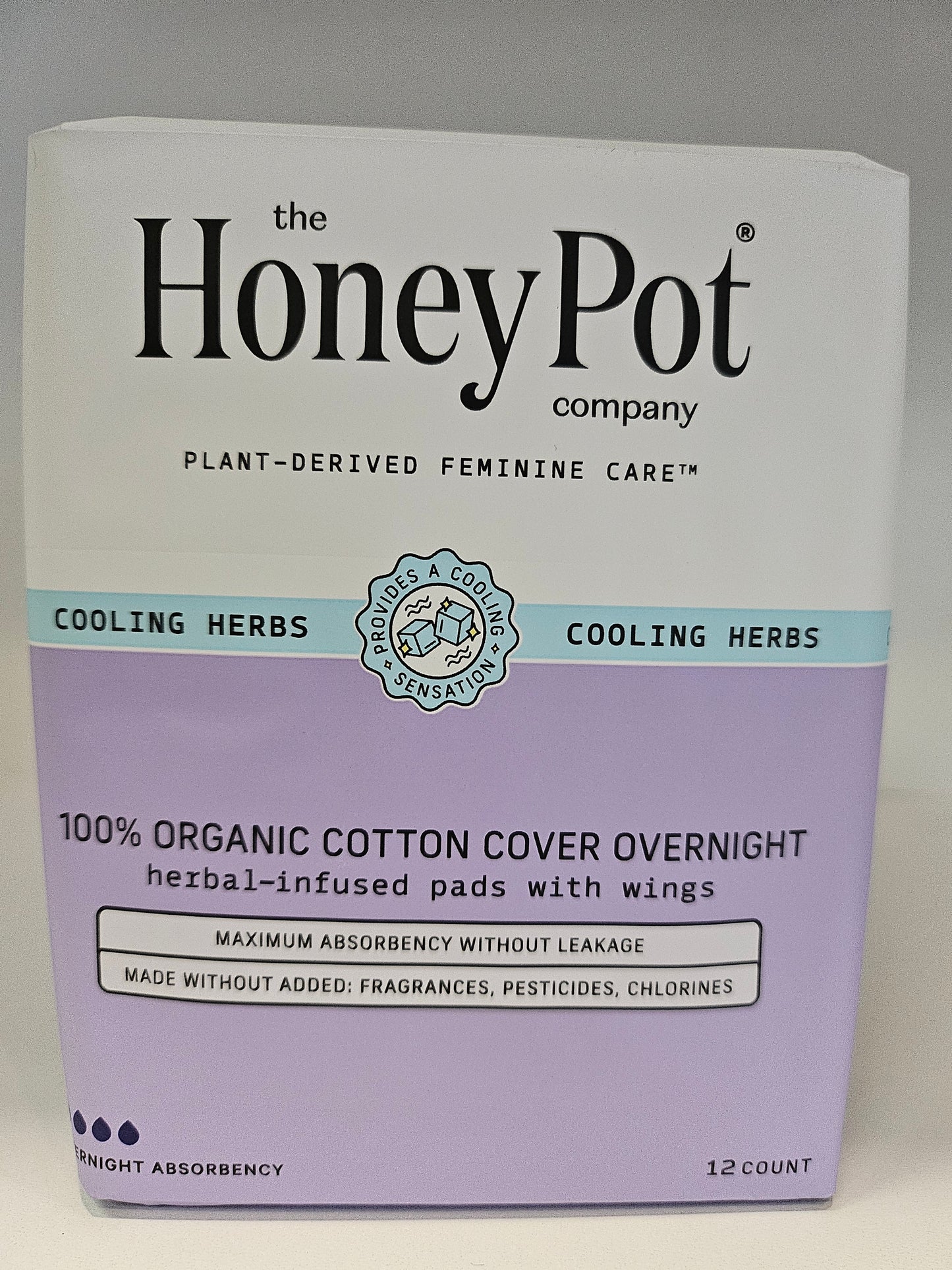The Honey Pot Overnight Pads Lavender
