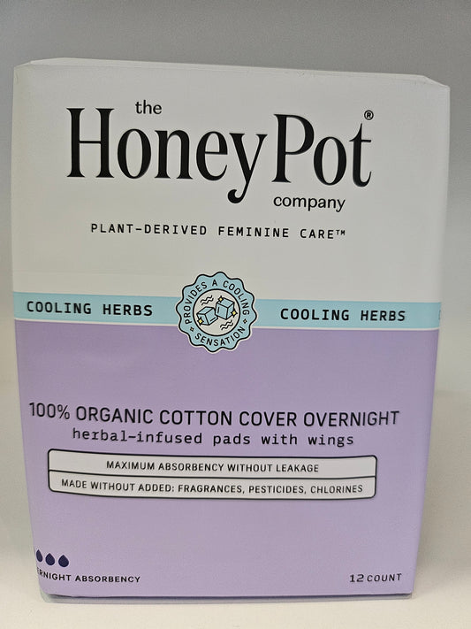 The Honey Pot Overnight Pads Lavender
