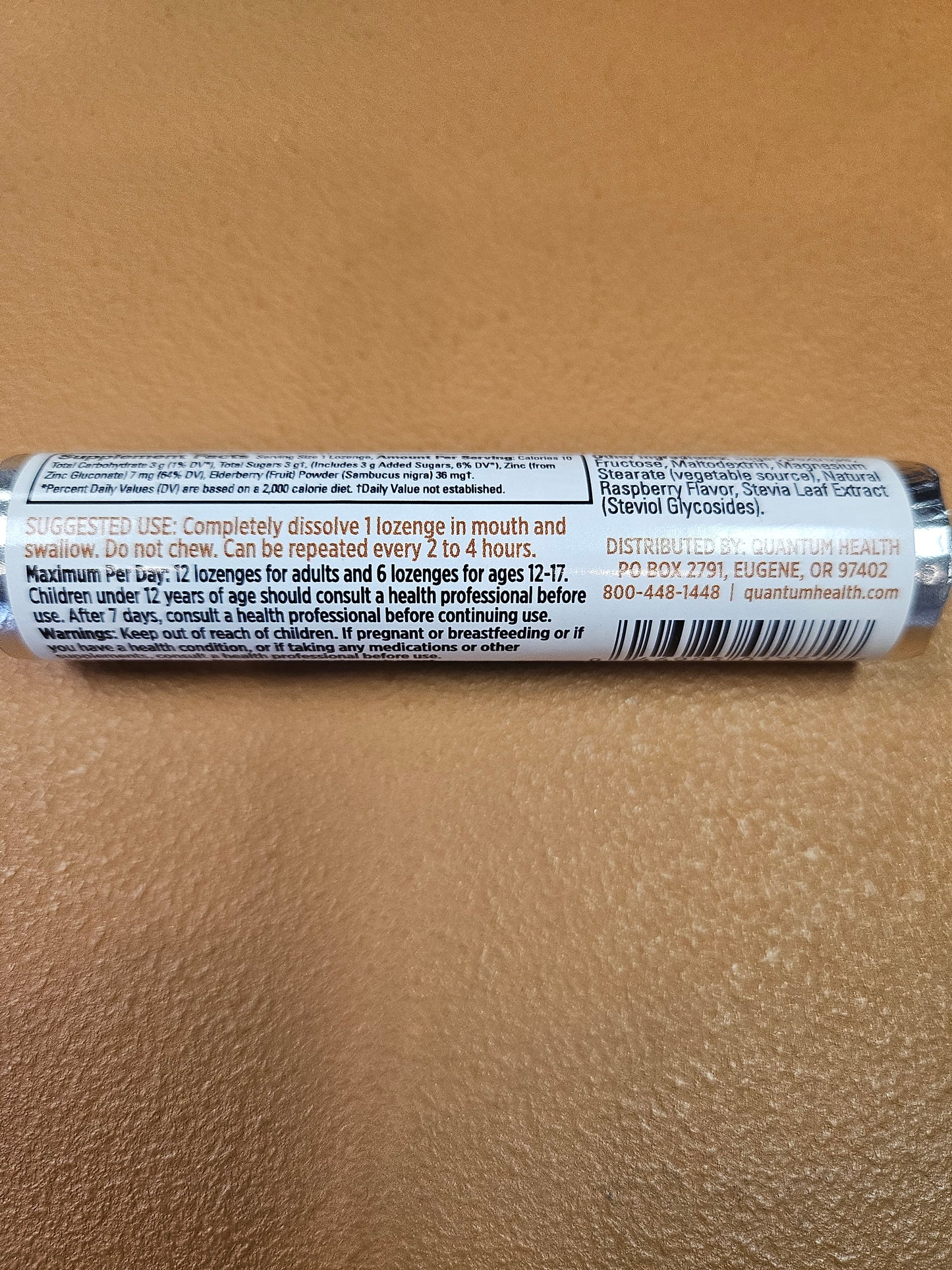 Quantum Lozenge TheraZinc Elderberry