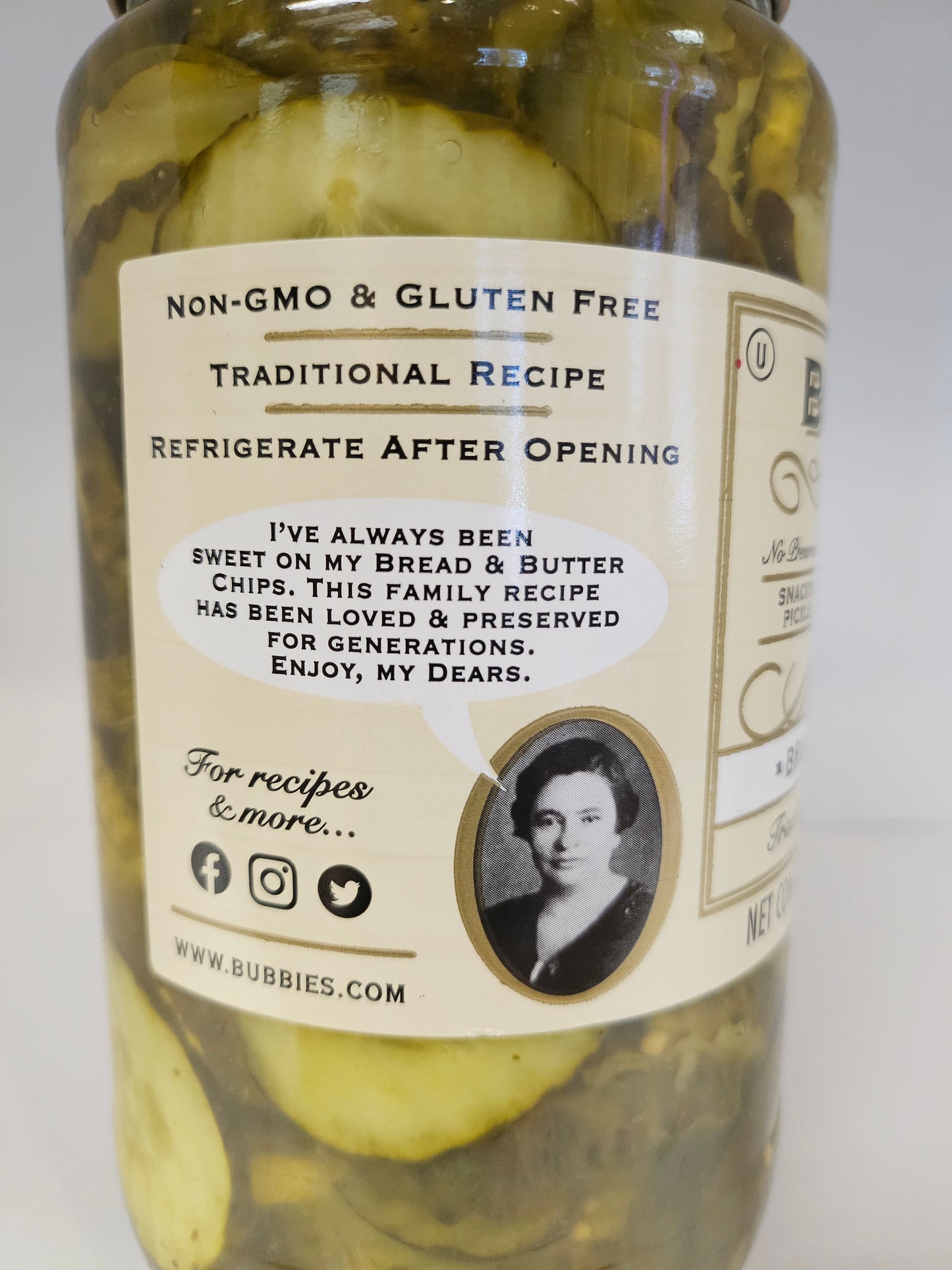 Bubbies Pickles Chips Bread & Butter