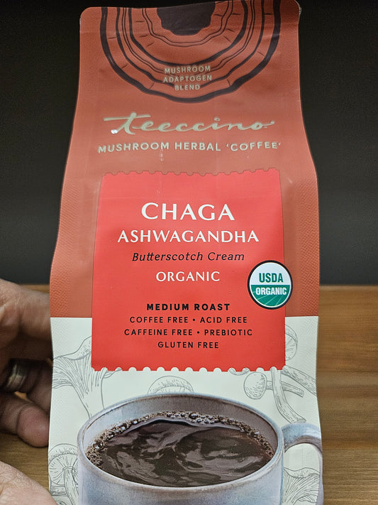 Teeccino Mushroom Herbal Coffee Chaga Ashwagandha