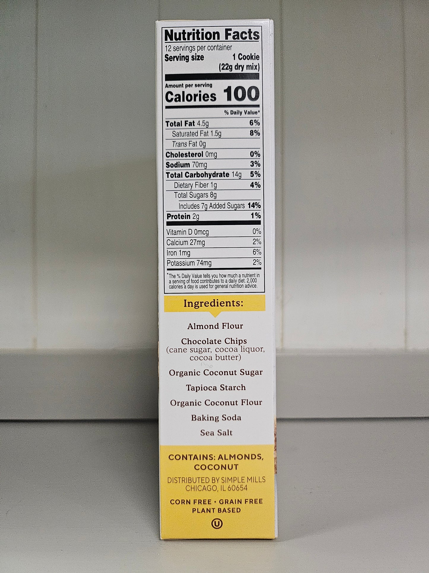 Simple Mills Almond Flour Baking Mix Chocolate Chip Cookie