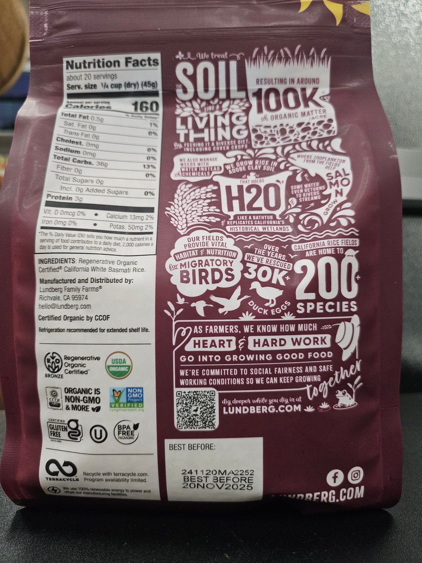 Lundberg White Rice Basmati