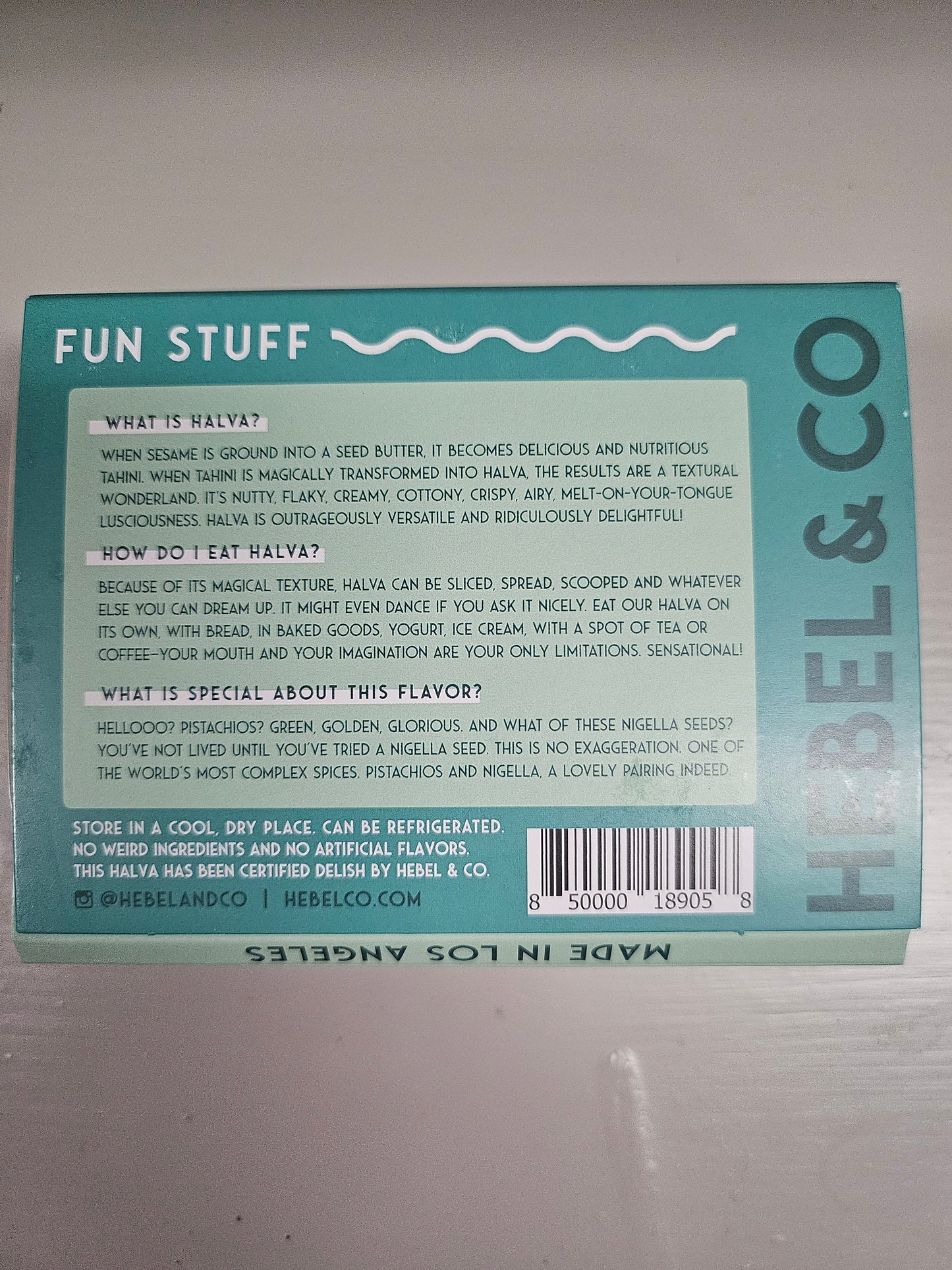 Organic Sesame Tahini Halva Pistachio Nigella