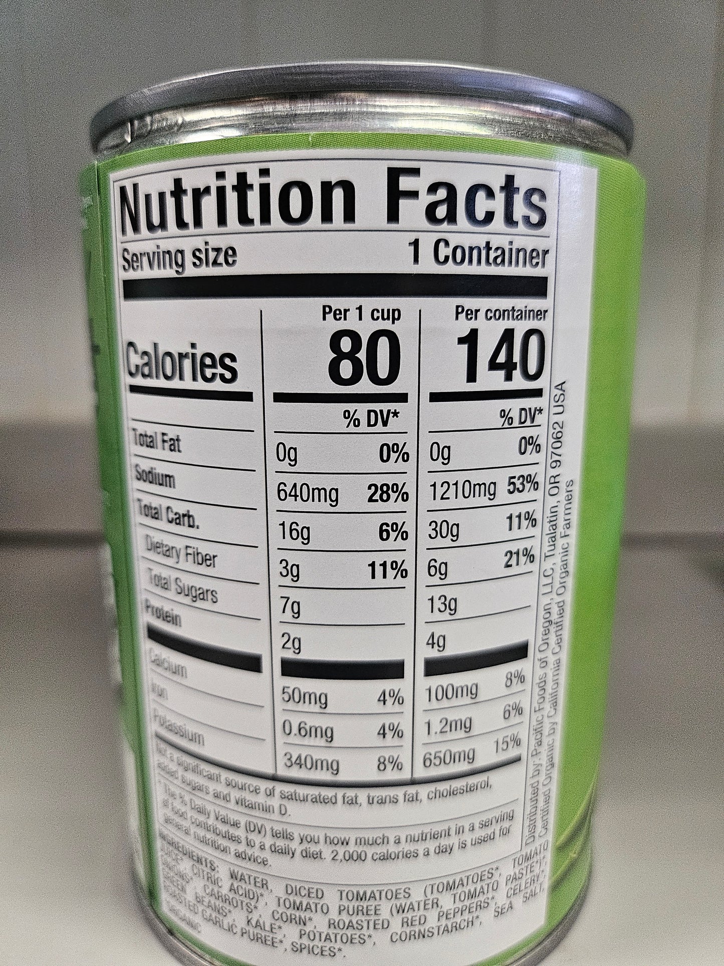 Pacific Foods Hearty Vegetable Soup