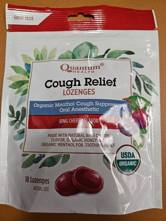Quantum Cough Relief Lozenges Bing Cherry