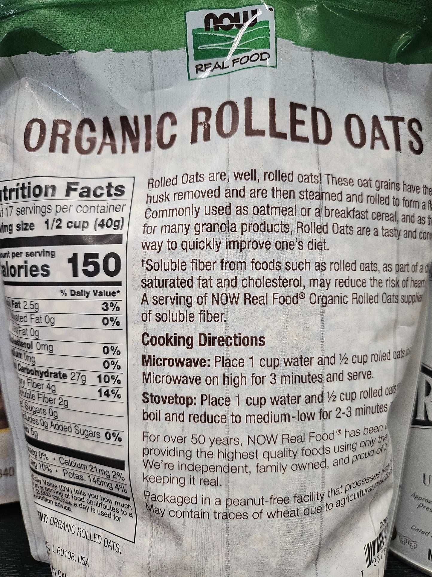 ROLLED OATS ORG  24 OZ