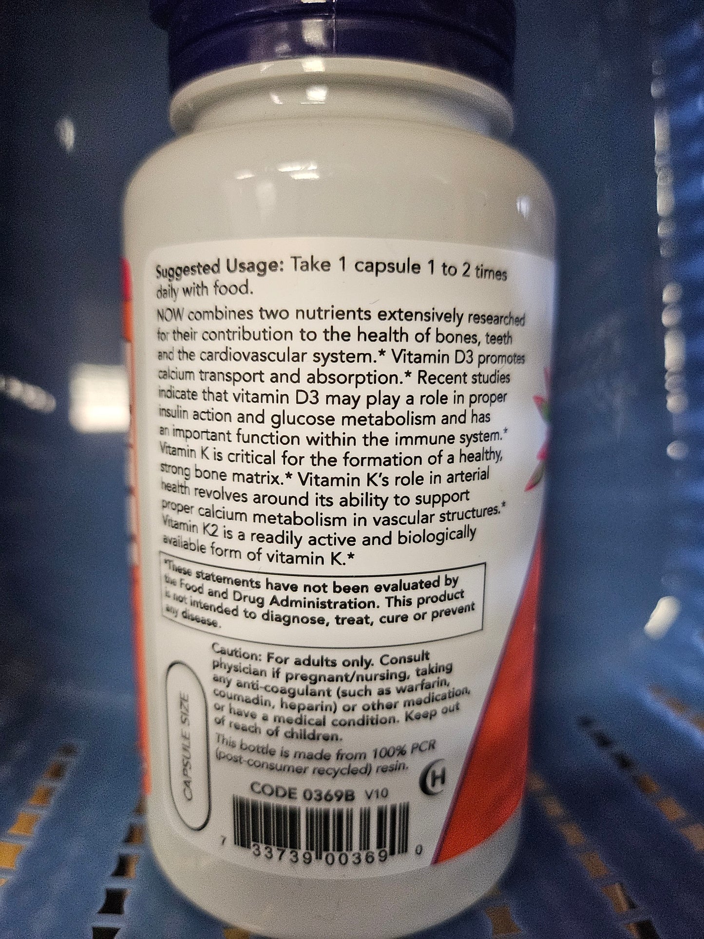 Vit D-3 / K2 1000 IU/45 MCG  120 VCAPS