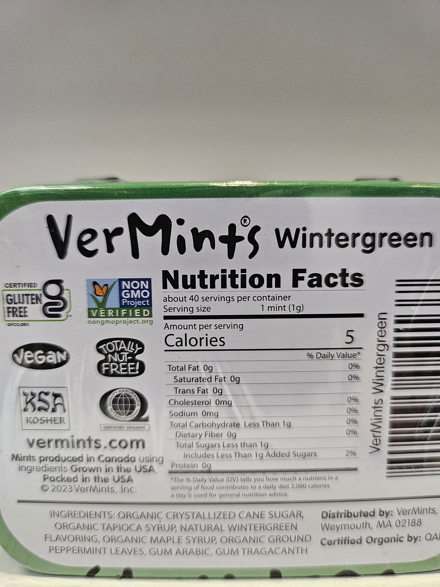 Vermints Wintergreen Candy