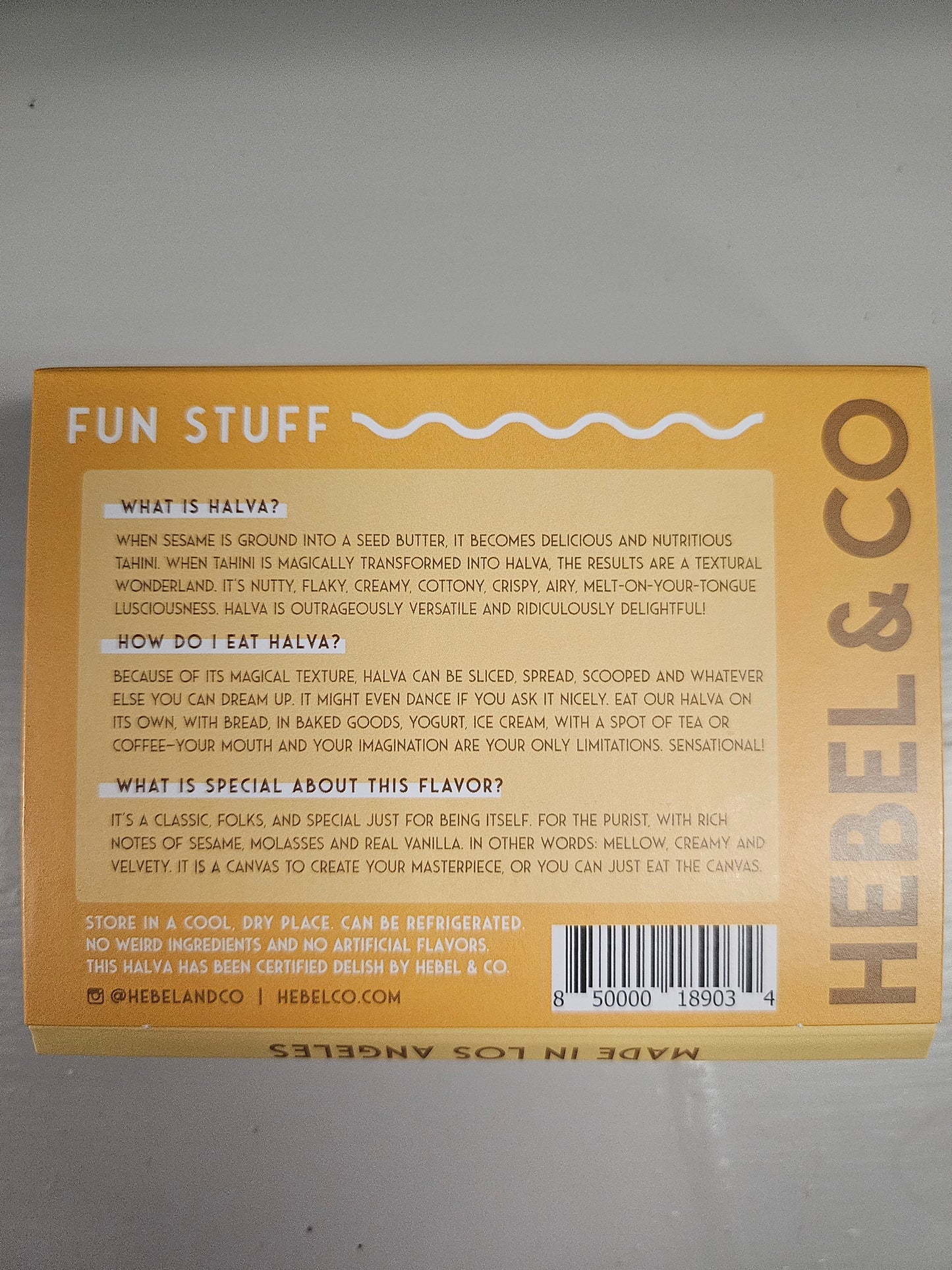 Organic Sesame Tahini Halva Vanilla