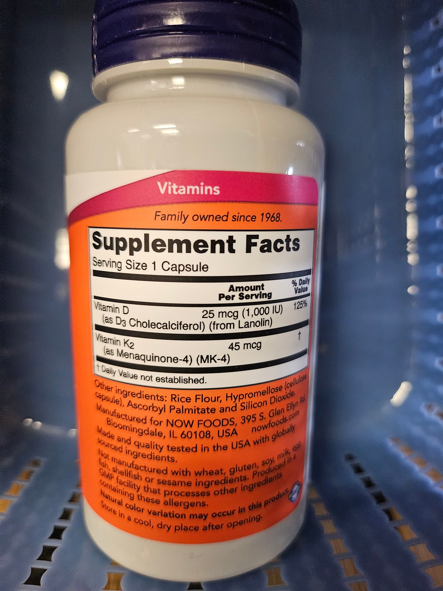 Vit D-3 / K2 1000 IU/45 MCG  120 VCAPS