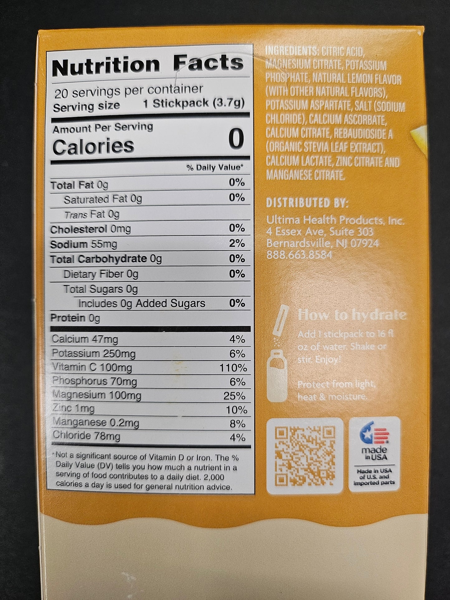 Ultima ELECTROLYTE Lemonade 20PKT