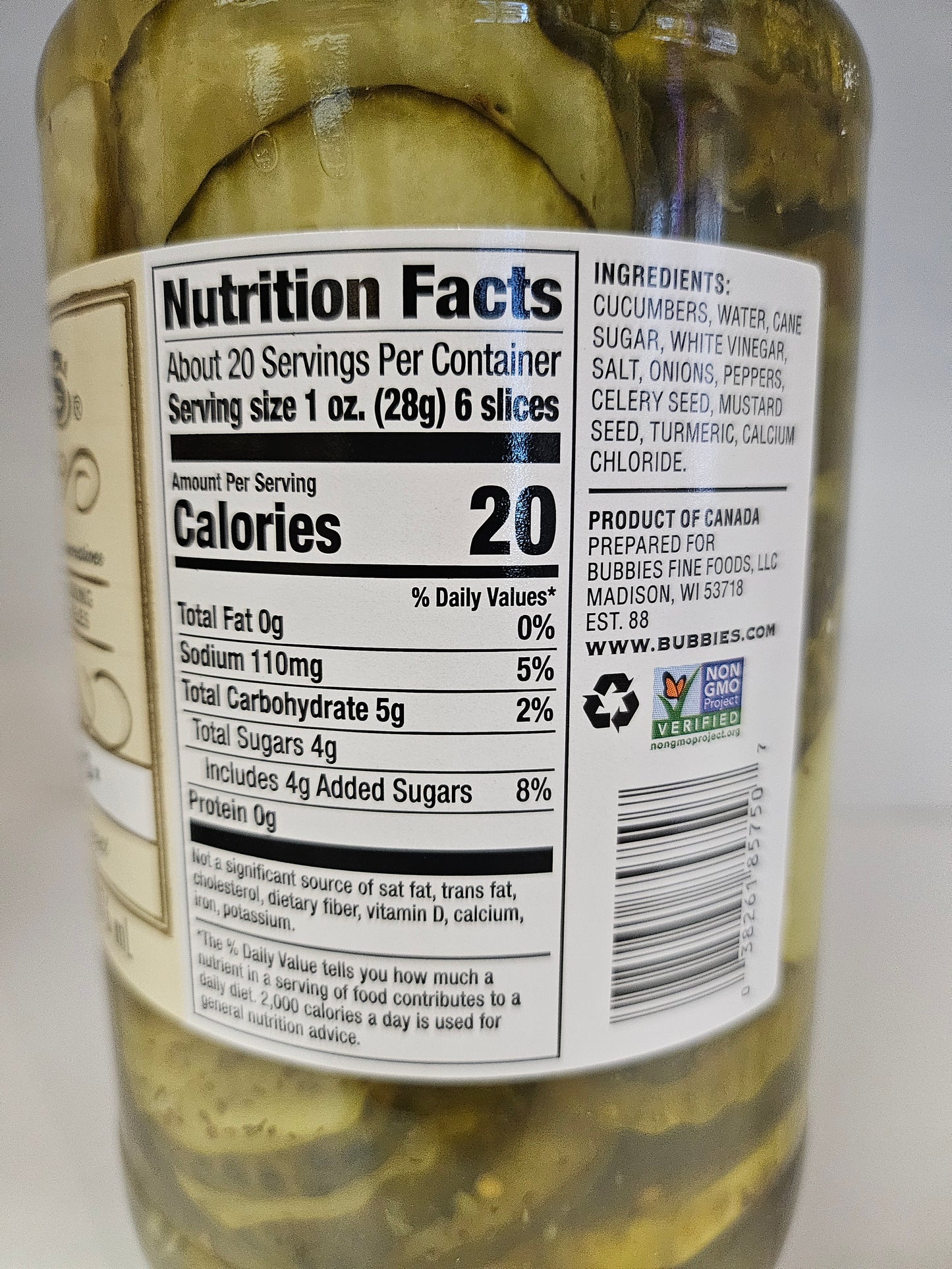 Bubbies Pickles Chips Bread & Butter