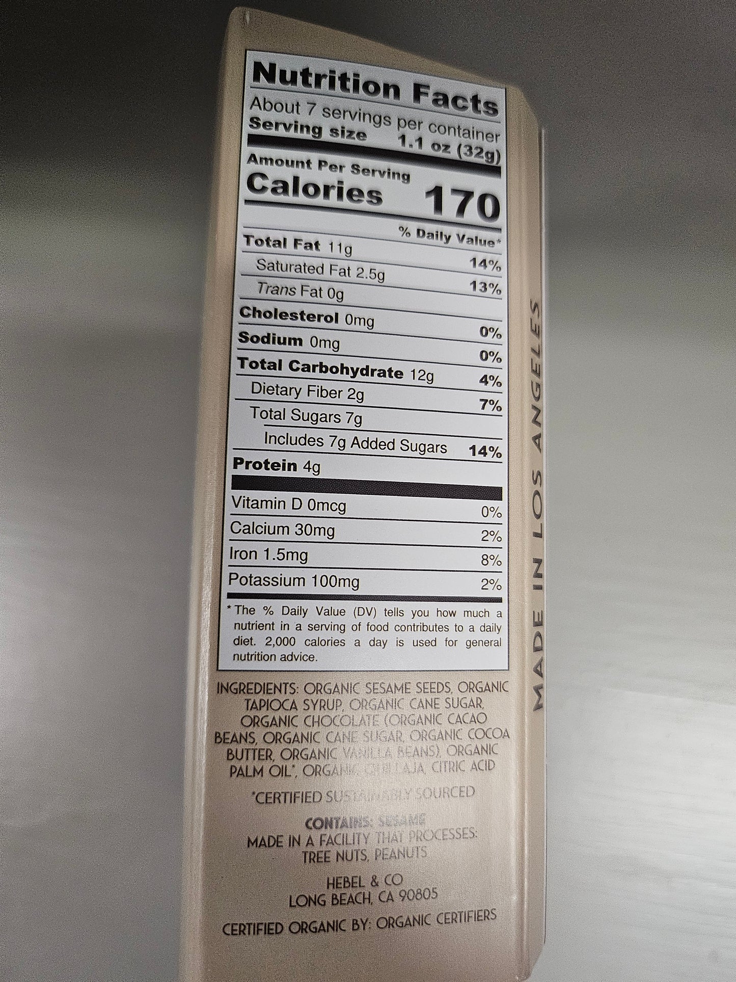 Organic Sesame Tahini Halva Chocolate Chunk