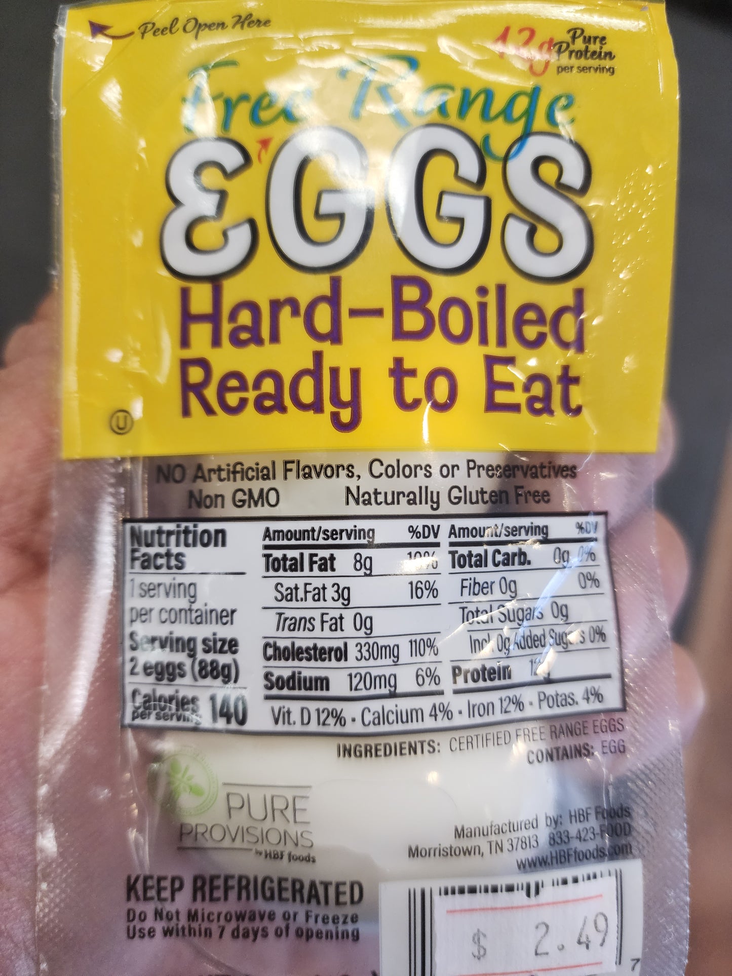 Free Range Eggs Hard Boiled