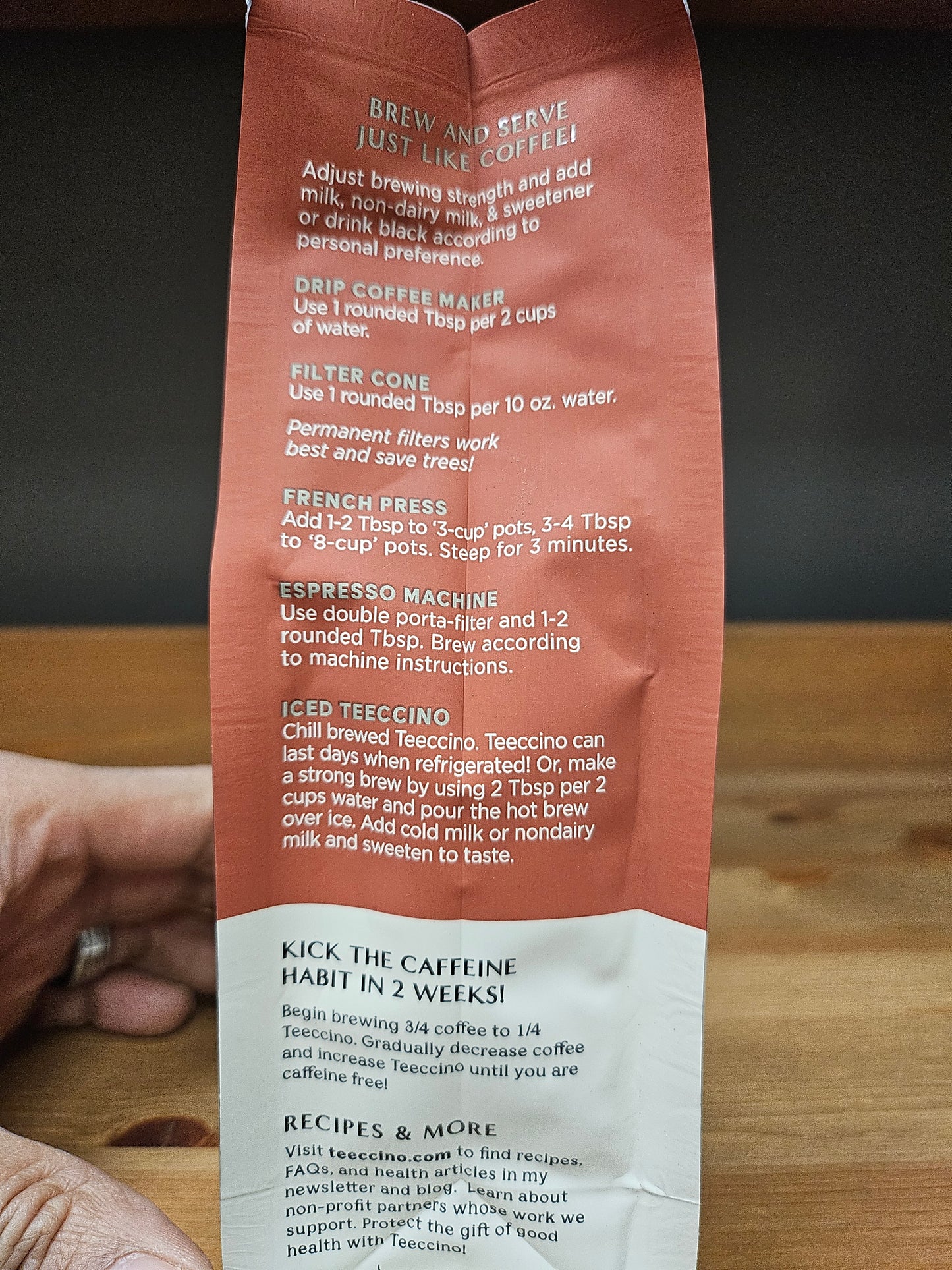 Teeccino Mushroom Herbal Coffee Chaga Ashwagandha