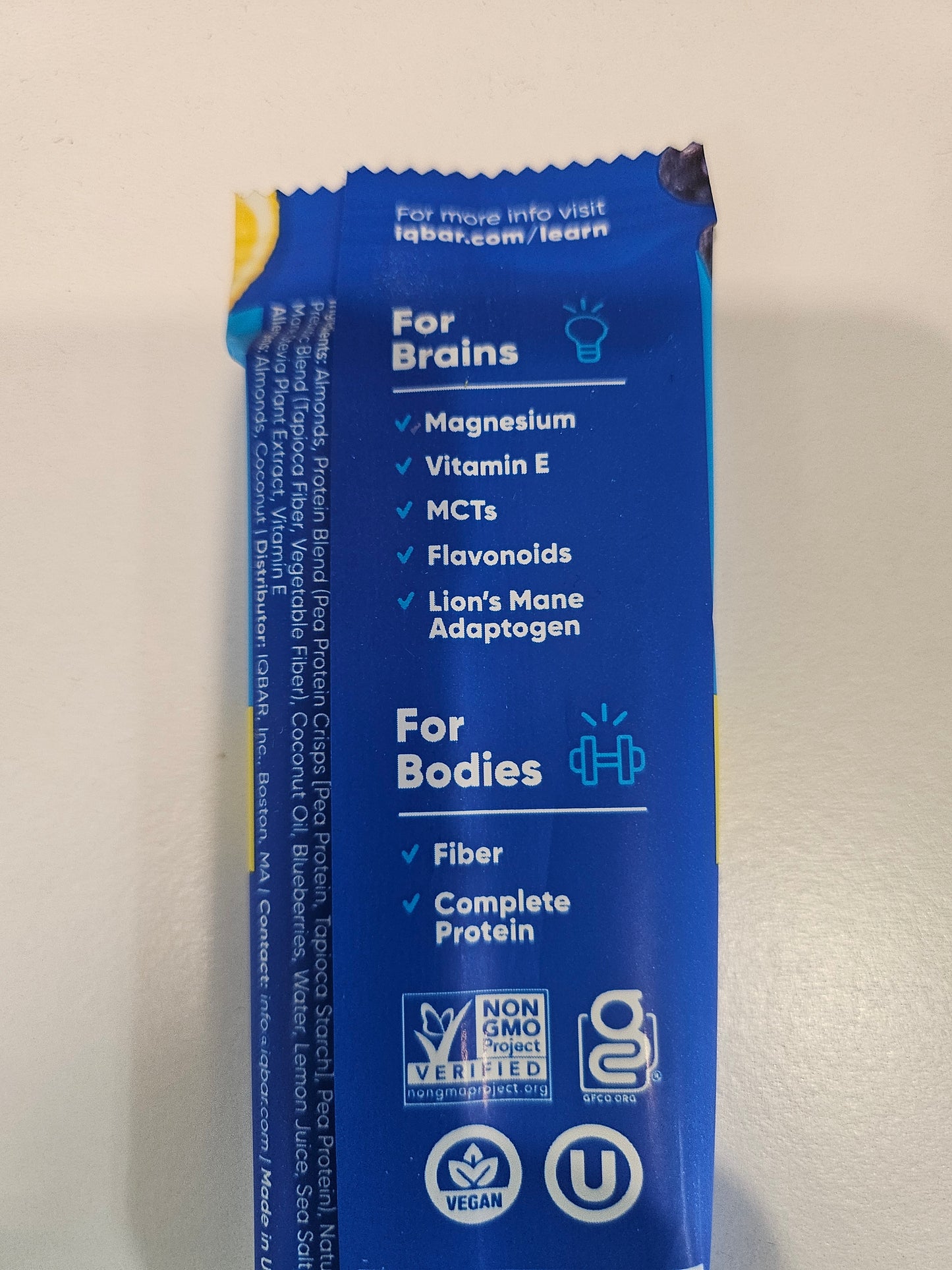 IQ Bar Lemon Blueberry