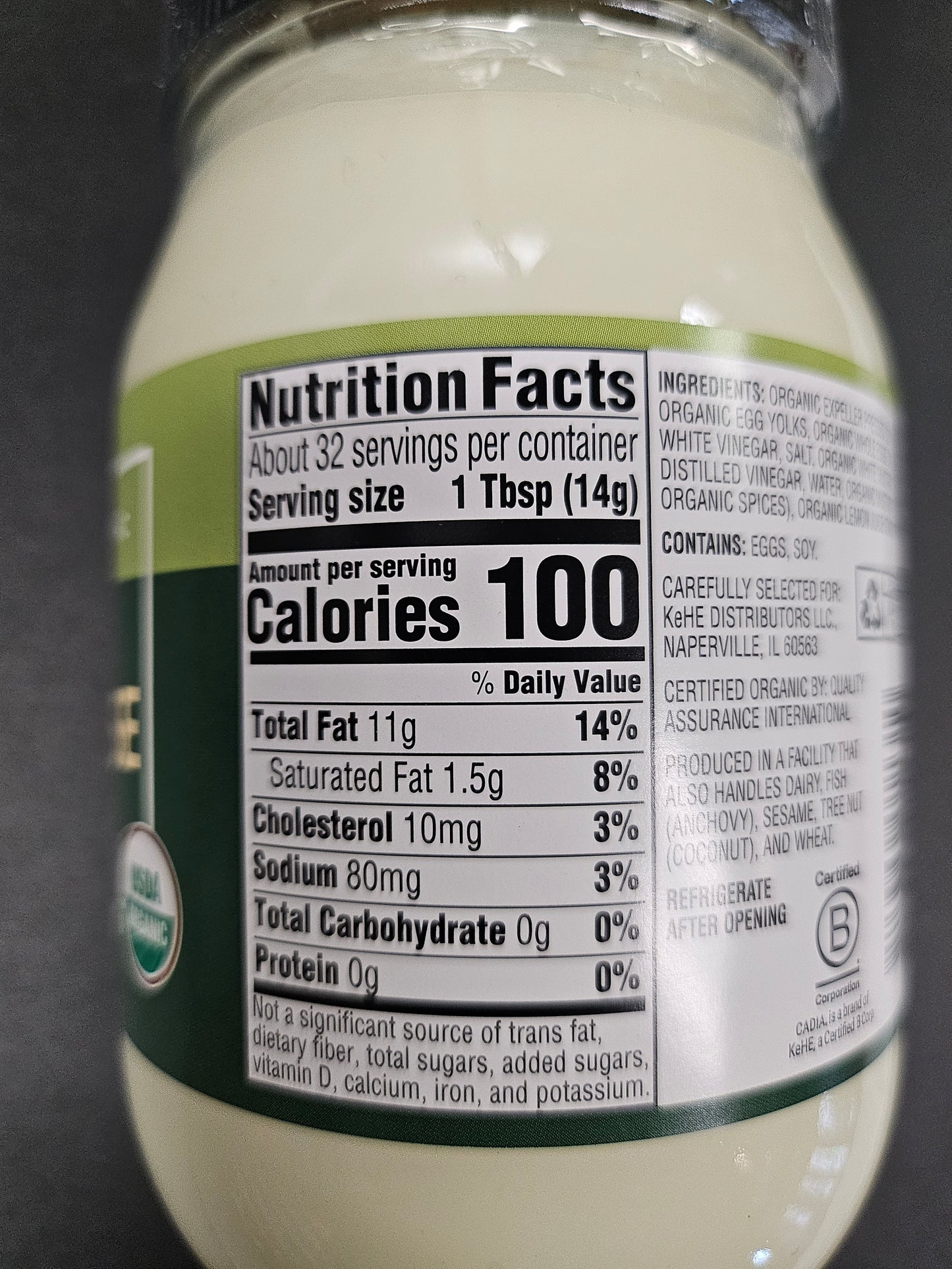 Cadia Mayonnaise Organic