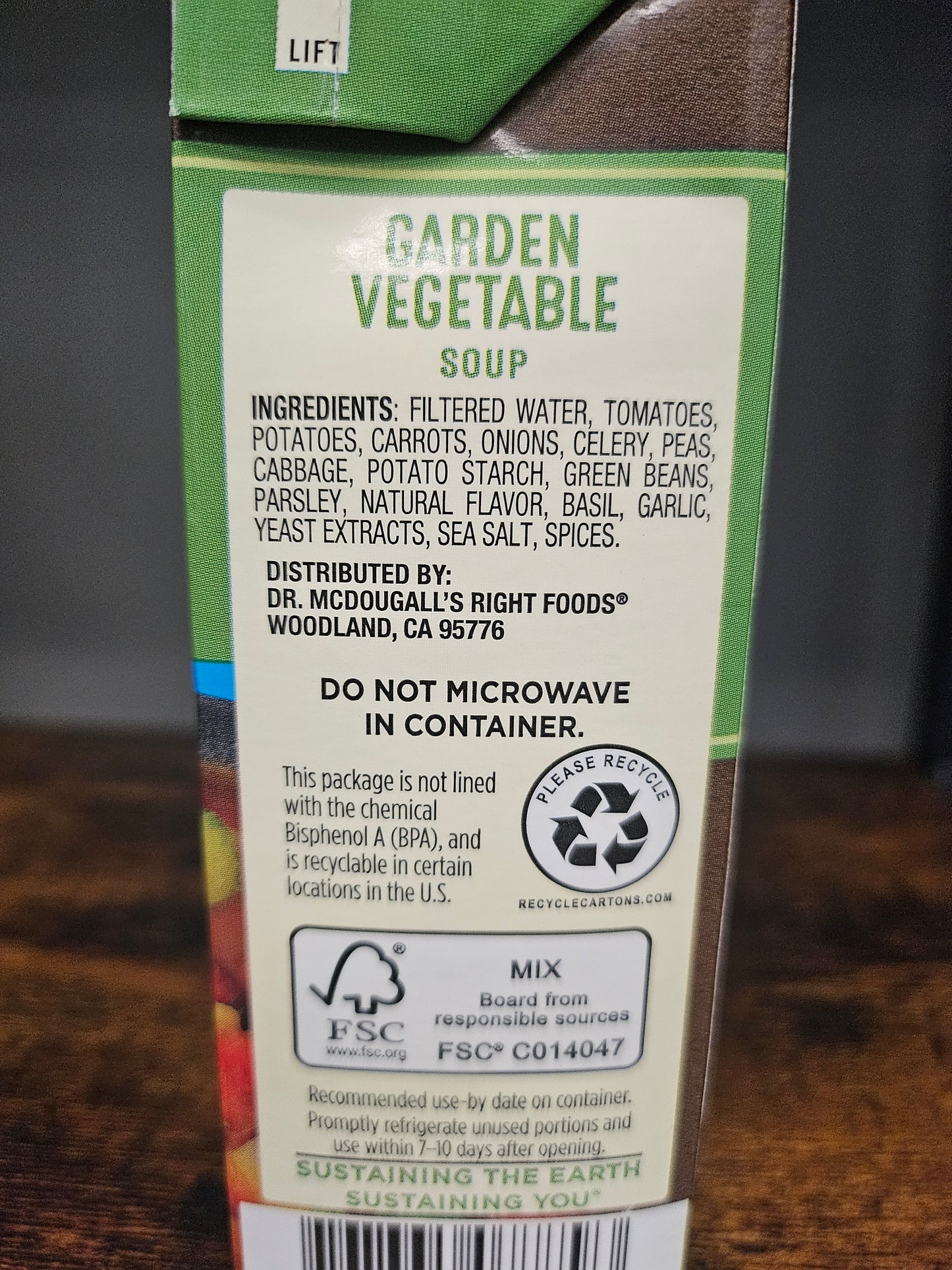 Dr. McDougall's Garden Vegetable Soup