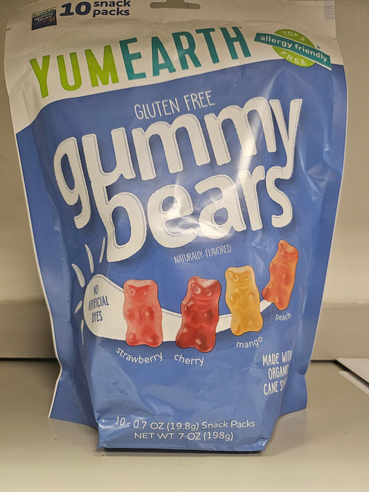 YUMEARTH Gluten Free Gummy Bears 10 pack